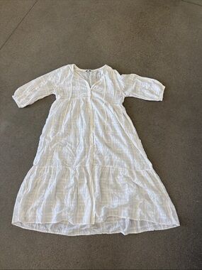 Young Fabulous & Broke White Cotton Gauze Kids' Dress